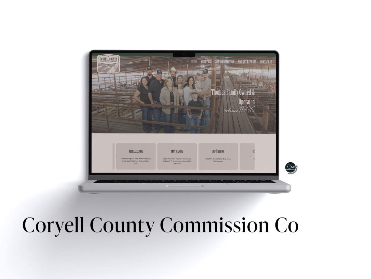 Coryell County Commission Company Web Design - Ranch House Designs, Inc.