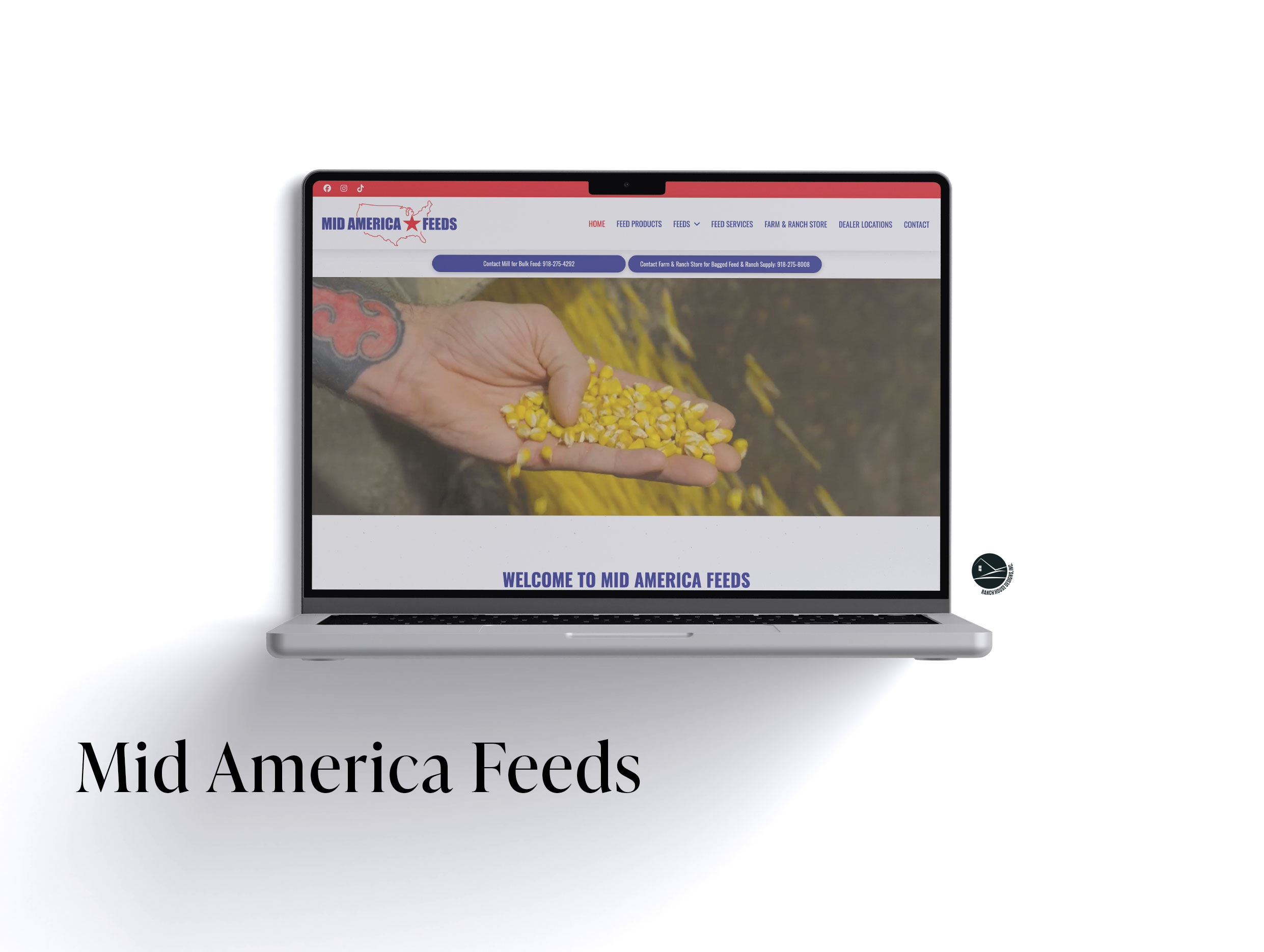 Mid America Feeds Web Design - Ranch House Designs, Inc.