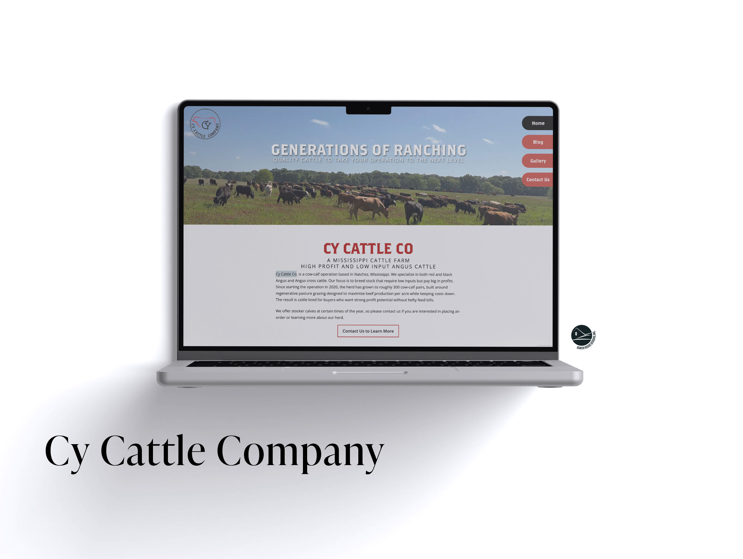 Cy Cattle Company Web Design - Ranch House Designs, Inc.